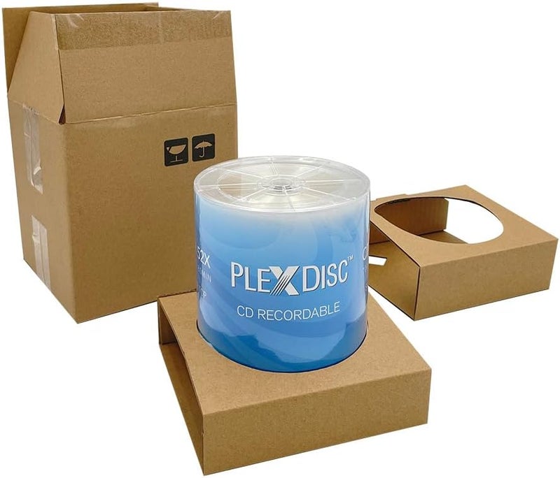 PlexDisc CD-R 700MB 52X Shiny Silver Top Blank CDs for Music & Data - 100 Pack Blank CD-R Discs for Burning, Recording, and Storage (No Container) - Image 1